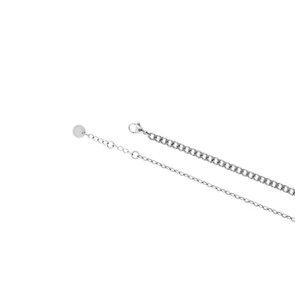 Teddy Girl Pearl Duo Color Letter Necklace