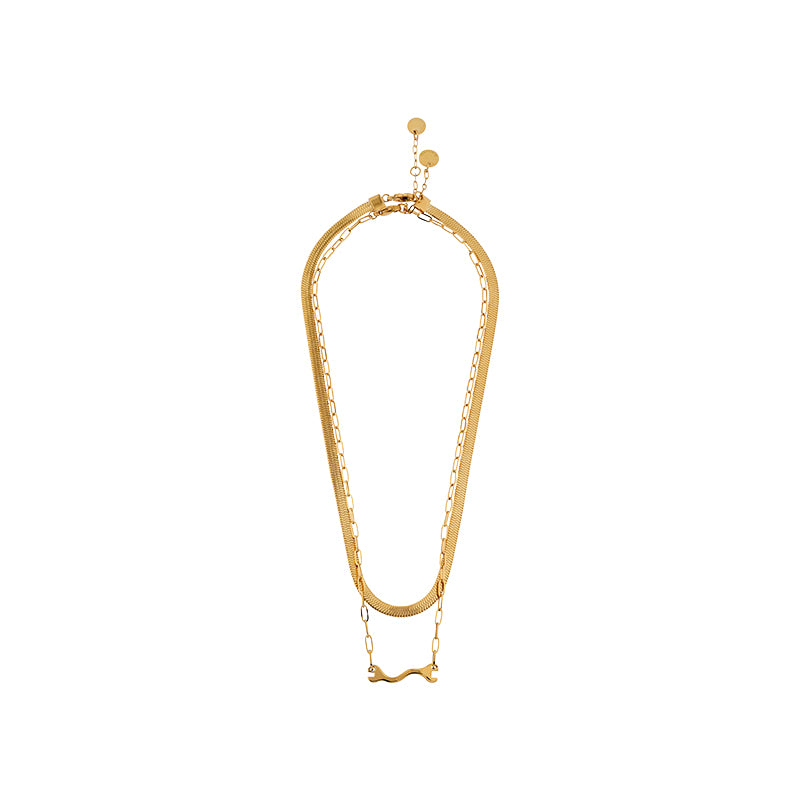 Hardware PlayStation Wrench Pendant Snake Chain Necklace Set