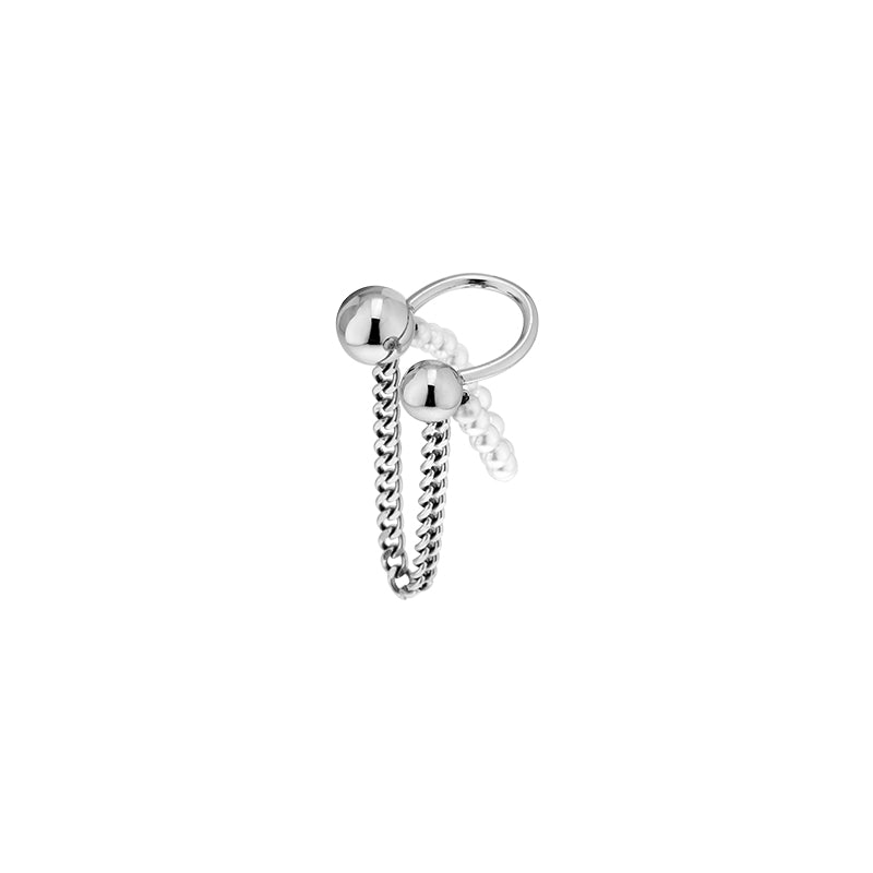 Teddy Girl Teddy Girl Double Strand Pearl Ear Clip