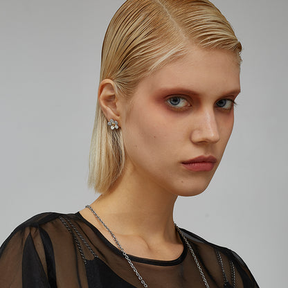 Mechanical Garden 2.0 Flowers Bicolor Stud Earrings