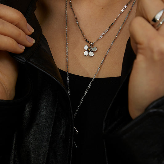 Mechanical Garden 2.0 Flowers Bicolor Necklace