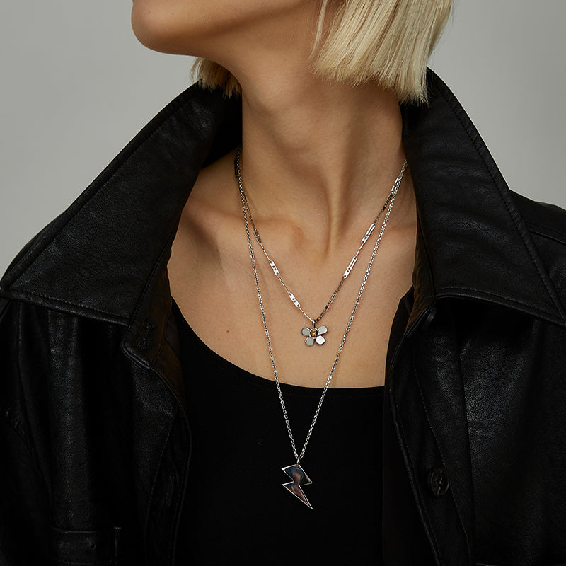 Mechanical Garden 2.0 Flowers Bicolor Necklace