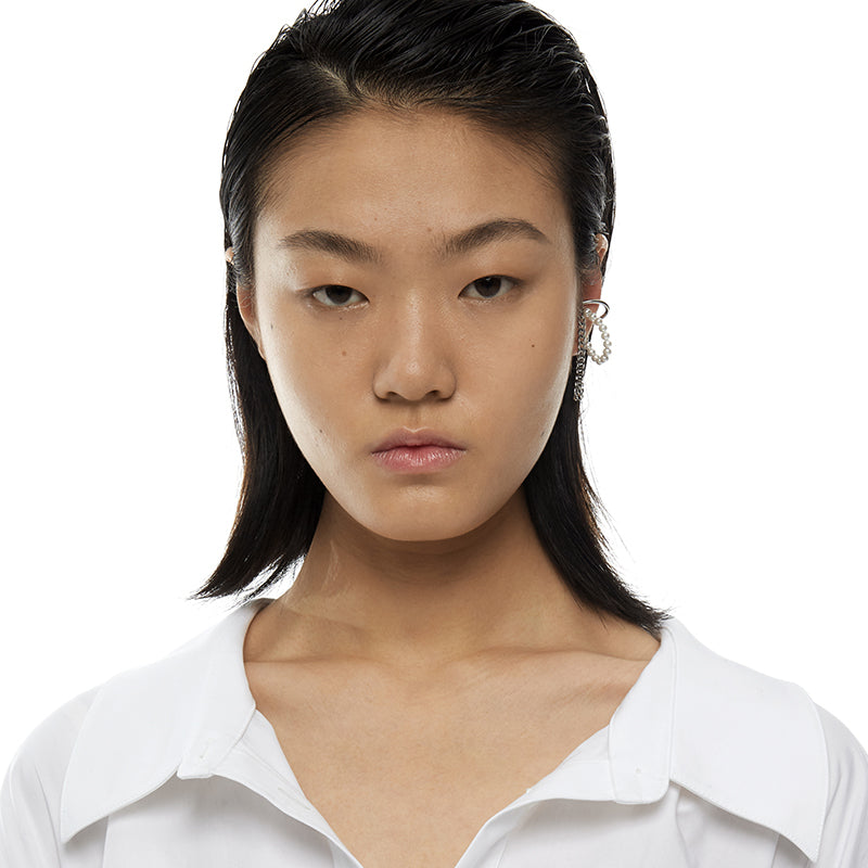 Teddy Girl Teddy Girl Double Strand Pearl Ear Clip