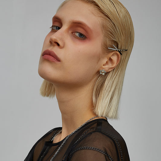 Mechanical Garden 2.0 Flowers Bicolor Stud Earrings