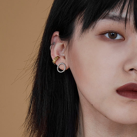 Xocolatl (chocolate) Bicolor Cuff Earring