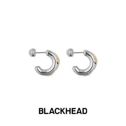 Intrusion Four Pointed Star Hoop Earrings