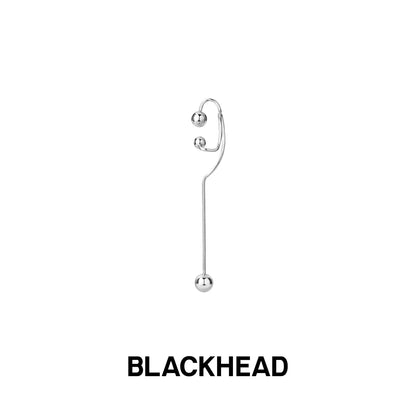 Y2B SERIES Silver Steel Ball Piercing-Free Earhook (left ear)