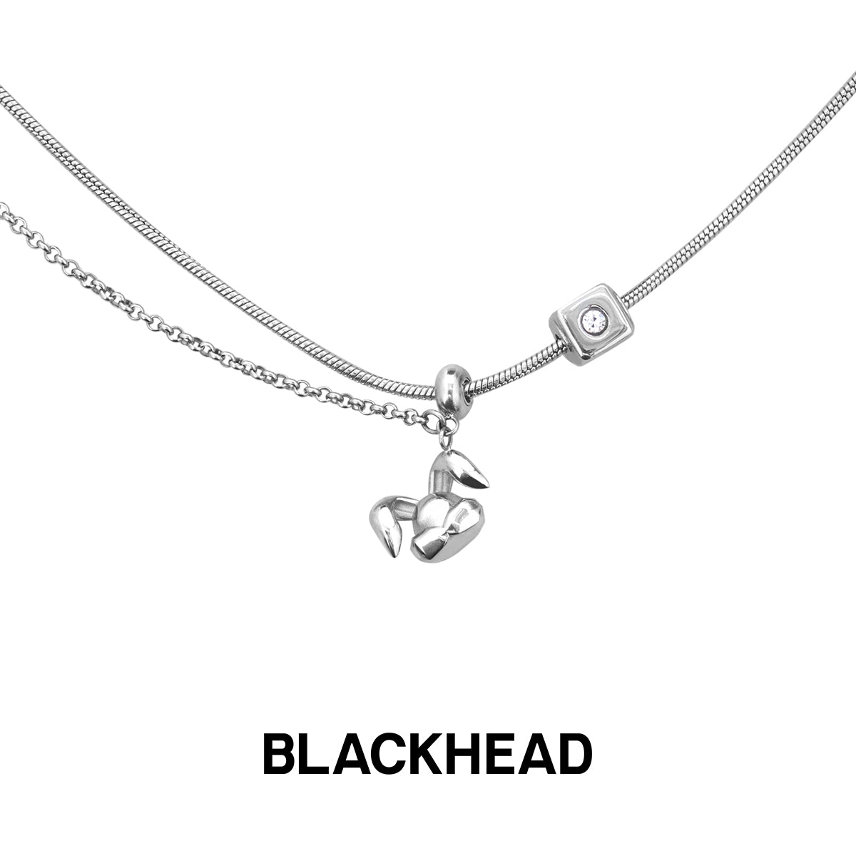 Rabbit Pendant Pull Adjustment Necklace