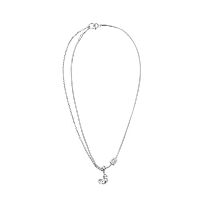 Rabbit Pendant Pull Adjustment Necklace