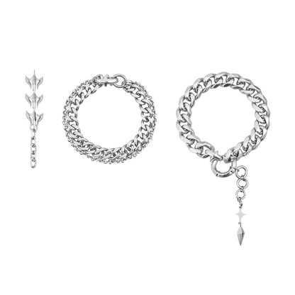 EDEN Three-dimensional Snake Bone Decorative Detachable Necklace/Bracelet/Earrings