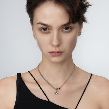 Rabbit Pendant Pull Adjustment Necklace