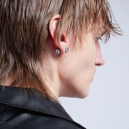 Rebellion Revolution Square Rivet Stud Earrings