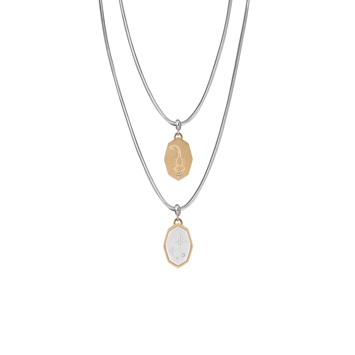 Apocalypse Scorpion Diamond Pendant Couple Necklace