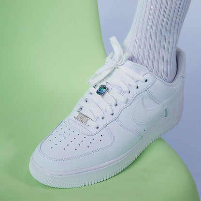 Neon Jungle Tourmaline Gemstone Snake Shoelace Charm