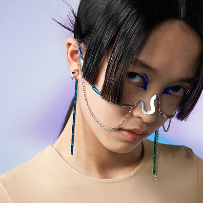 Neon Jungle Snake Decorative Face Jewelry/Earring Set