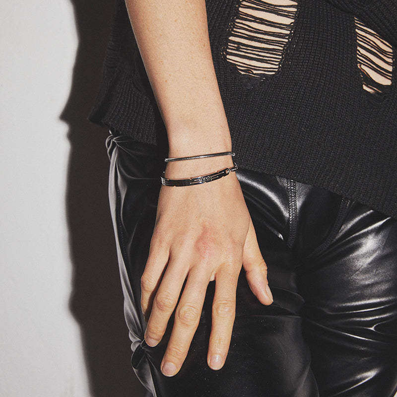 Latrinalia Double Layer Snake Chain Bracelet