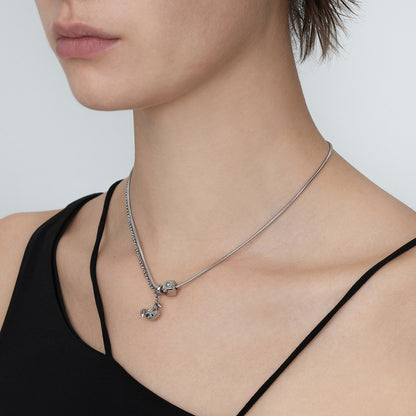 Rabbit Pendant Pull Adjustment Necklace