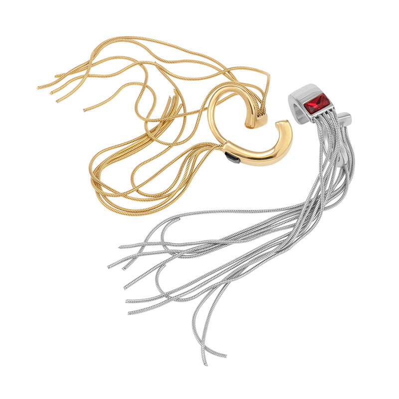Blood Demon Tassel Shape Cuff Earring