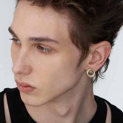 Gold and Silver Color Matching Whistle Candy Ear Clip