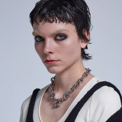 Rebellion Revolution Horseshoe Ring Charm Choker Necklace