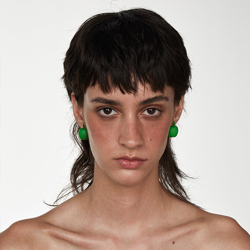 EDEN Three-Dimensional Apple Earrings