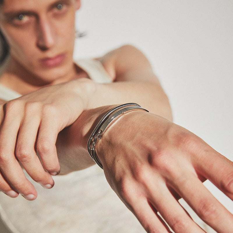 Latrinalia Double Layer Snake Chain Bracelet