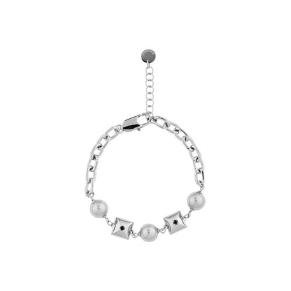 Rebellion Revolution Rivet Beaded Chain Bracelet