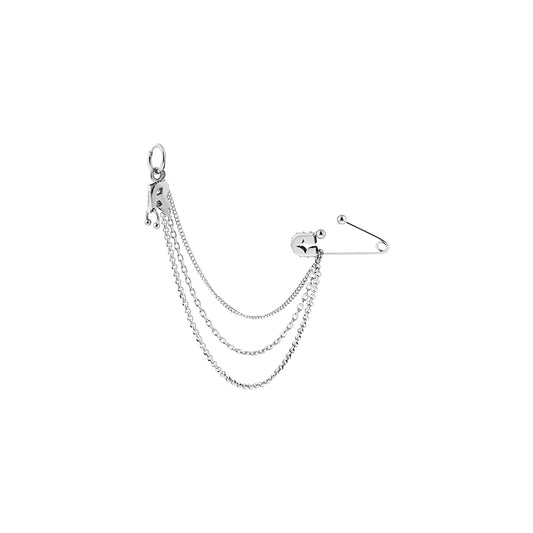 Rebellion Revolution Chained Lip Cuff/Earring Set