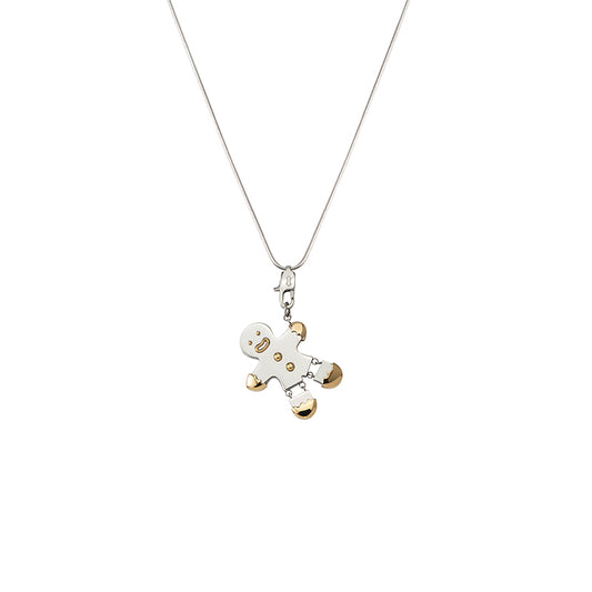 The Gingerbread Man Cookie Charm Necklace