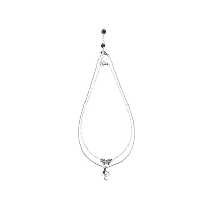 Latrinalia Layered Dolphin Chain Necklace Set