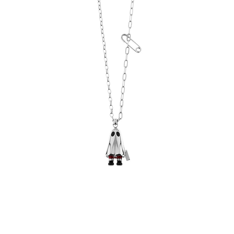 Chaos Edits Ghost Face Santa Clause Necklace