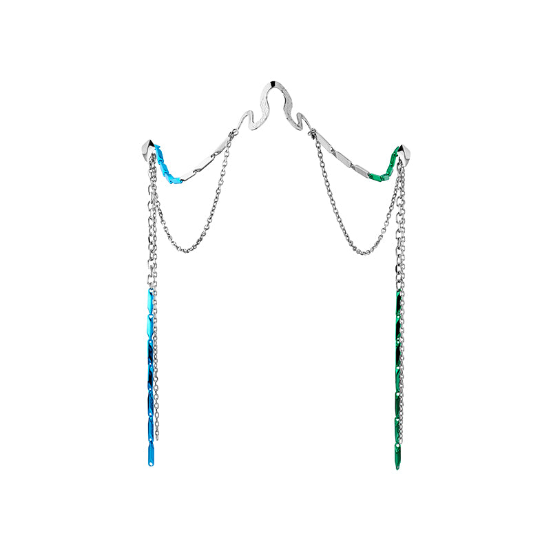 Neon Jungle Snake Decorative Face Jewelry/Earring Set