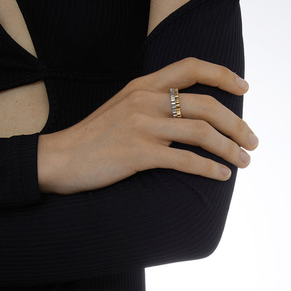 Teddy Girl Cut-Out Slogan Ring