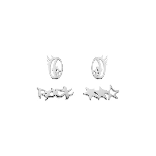 Latrinalia Fun Monogram Stud Earrings
