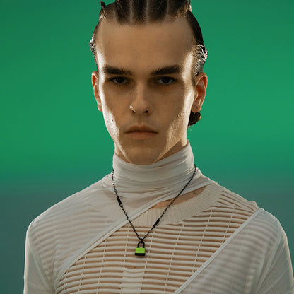 Hardware PlayStation Lock Pendant Long Chain Necklace