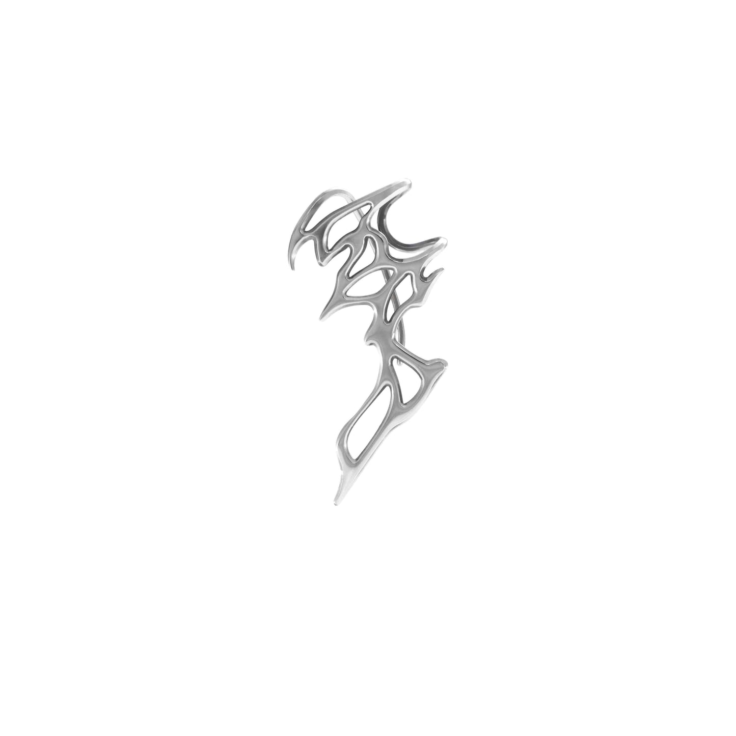 Intrusion Hollow Fluid Cuff Earring