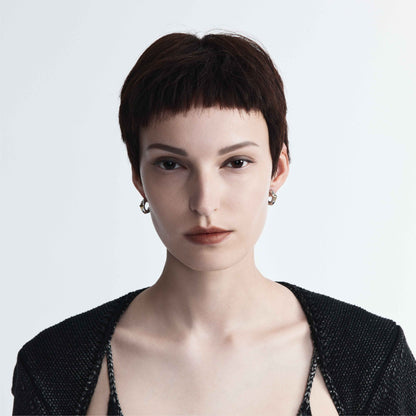 Intrusion Four Pointed Star Hoop Earrings