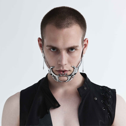 Intrusion Alien Face Jewelry/Lip Ring & Clip/Earring Set (Non-piercing)