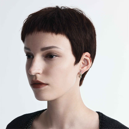 Intrusion Four Pointed Star Hoop Earrings