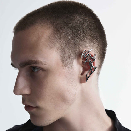 Intrusion Hollow Fluid Cuff Earring