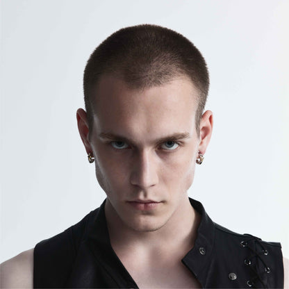 Intrusion Four Pointed Star Hoop Earrings