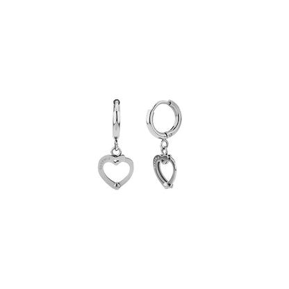 GX339-4 Heart Hoop Earrings