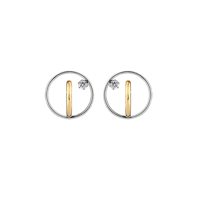 Georgium Sidus Bicolor Orbit Stud Earrings