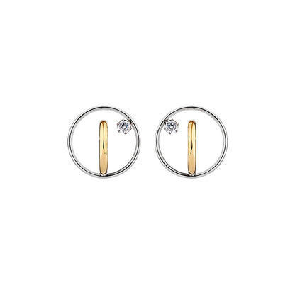 Georgium Sidus Bicolor Orbit Stud Earrings