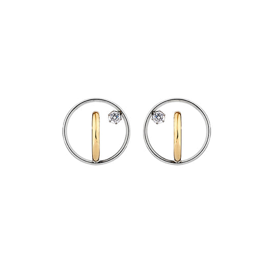 Georgium Sidus Bicolor Orbit Stud Earrings
