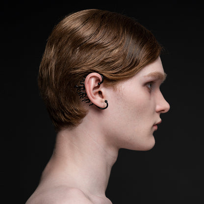 The Seven Deadly Sins- Lus Flame Shape Cuff Earrings