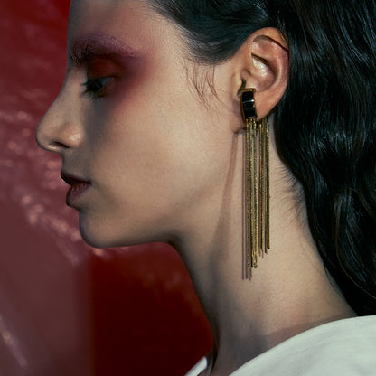 Blood Demon Tassel Shape Cuff Earring