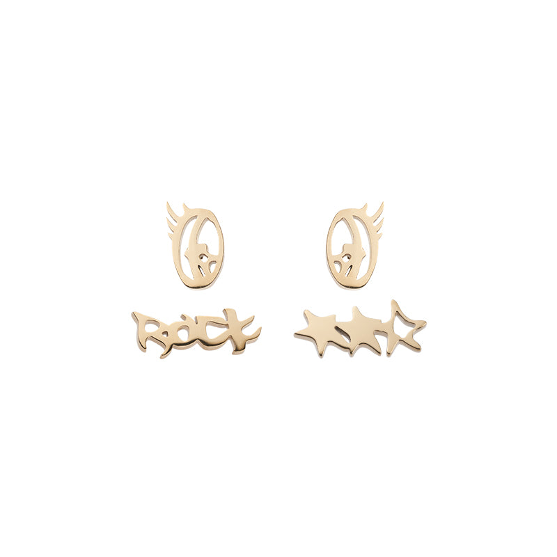 Latrinalia Fun Monogram Stud Earrings