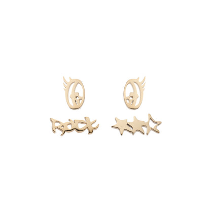 Latrinalia Fun Monogram Stud Earrings