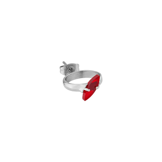 Killer Bunny Red Rabbit Eye Shape Decor Asymmetry Stud Earrings
